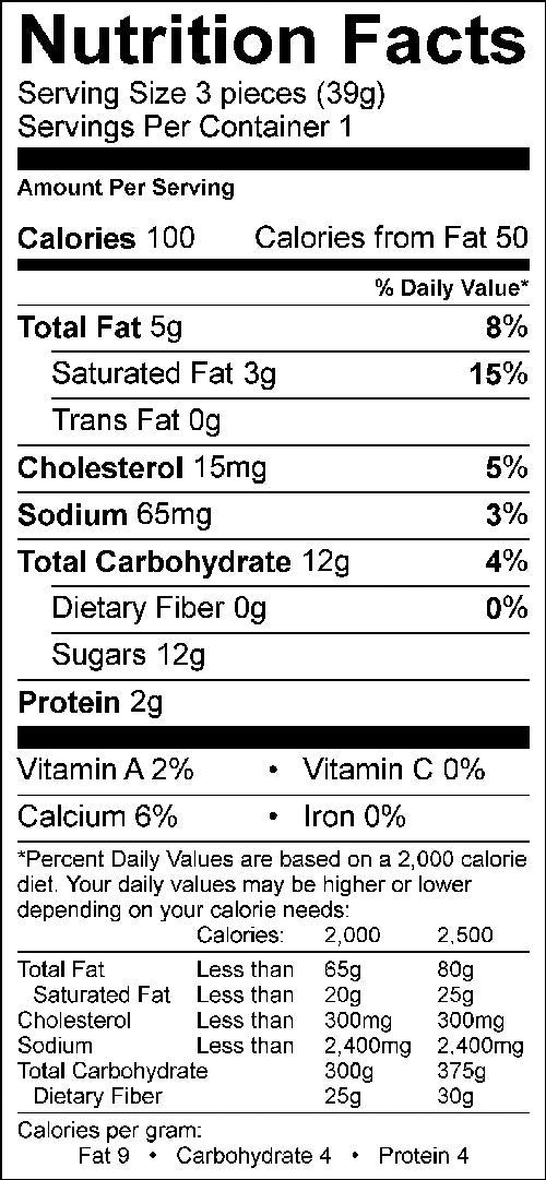 Salted Choco Crunch Nutrition Facts