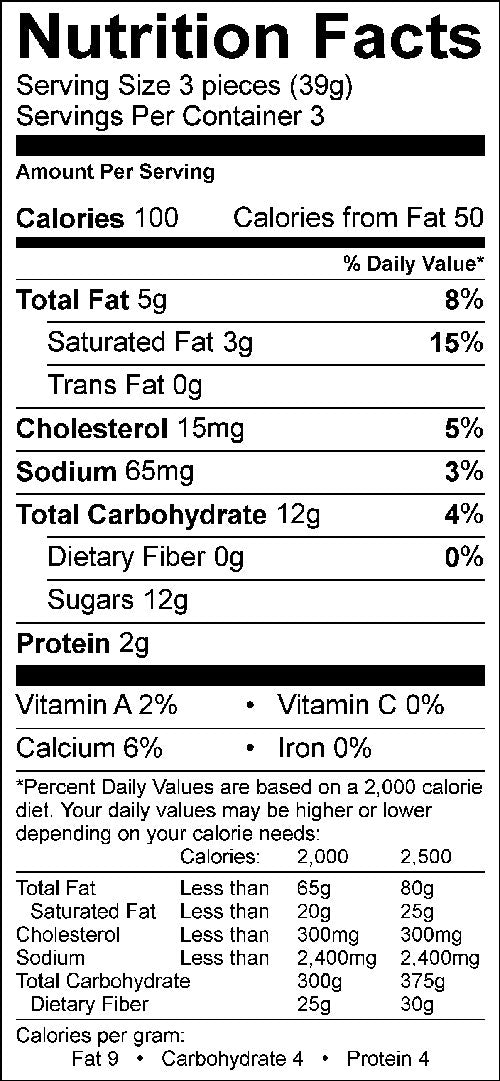 Salted Choco Crunch Nutrition Facts